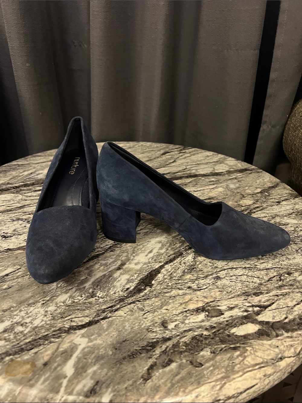Nurture by Lamaze Deep Navy Suede Block Heel Pumps